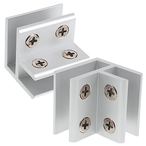 Gatuida 2Stücke Abgewinkelte Glasschrankhalterung Klemmen für Glasplatten für Möbel und Balustradenlanglebig Rostbeständig Gatuida 2Stücke Abgewinkelte Glasschrankhalterung Klemmen für Glasplatten für Möbel und Balustradenlanglebig Rostbeständig von Gatuida