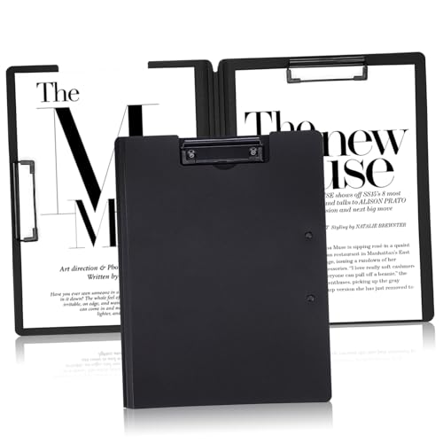 Gatuida 2Stücke Faltbare Klemmbretter mit Dual Clip Design Dokumenten Organizer für Büro Klassenzimmer und Präsentationen Tragbar und von Gatuida