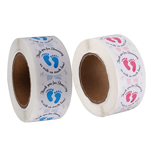 Gatuida 2Stücke Selbstklebende Etiketten Aufkleber Fußabdruck für Babyparty Deko Blau für Geschenktüten Kekse und Kreative Bastelideen Gatuida 2Stücke Selbstklebende Etiketten Aufkleber Fußabdruck für Babyparty Deko Blau für Geschenktüten Kekse und Kreative Bastelideen von Gatuida