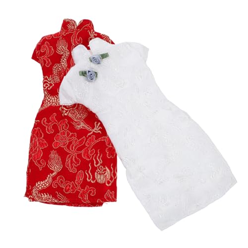 Gatuida 2Stücke Teiliges Puppenkleid Cheongsam Outfit für Puppen Rote und Weiße Kleidung für Rollenspiele Fördert Kreativität und Fantasie als Gatuida 2Stücke Teiliges Puppenkleid Cheongsam Outfit für Puppen Rote und Weiße Kleidung für Rollenspiele Fördert Kreativität und Fantasie als von Gatuida