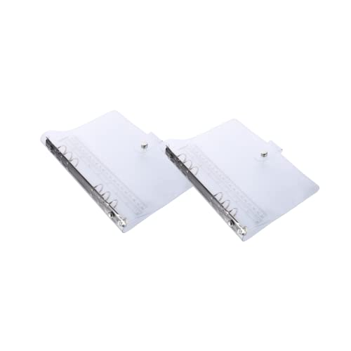 Gatuida 2Stücke Teiliges Transparent Notizblock Cover aus PVC Langlebig mit Snap Button Verschluss und Leicht zu Reinigen für Bürobedarf und Dokumentenschutz von Gatuida