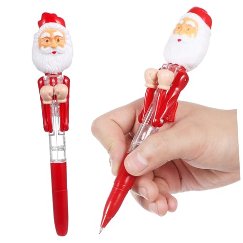 Gatuida 2Stücke Weihnachts Kugelschreiber im Weihnachtsmann Design Kreative Stifte für Perfektes für Schule Büro und Weihnachten Zufällige Farbauswahl von Gatuida
