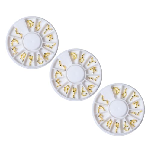 Gatuida 3 Boxen Zodiac Nagelsteine Nagel Charms aus Legierung mit Strass für Acrylnägel und DIY Handyhüllen Selbstklebend Vielseitig für Nagelkunst und Geschenkdekoration von Gatuida