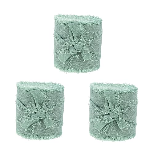 Gatuida 3 Rollen Handgerissenes Fransen Geschenkband Chiffon Hochzeit Brautstrauß Dekoration Schleifenband Geschenkverpackung DIY Party Zubehör Grün Gatuida 3 Rollen Handgerissenes Fransen Geschenkband Chiffon Hochzeit Brautstrauß Dekoration Schleifenband Geschenkverpackung DIY Party Zubehör Grün von Gatuida