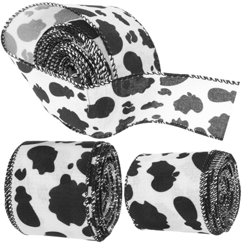 Gatuida 3 Rollen Kuhmuster Ripsband DIY Bastelband für Hochzeiten Dekorationen Yards pro Rolle für Kunsthandwerk und Osterfeiern Gatuida 3 Rollen Kuhmuster Ripsband DIY Bastelband für Hochzeiten Dekorationen Yards pro Rolle für Kunsthandwerk und Osterfeiern von Gatuida