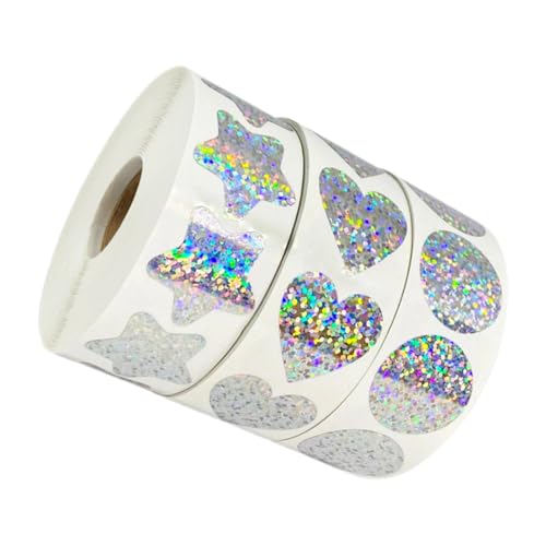 Gatuida 3 Rollen Reflektierende Belohnungssticker Mehrfunktionale Tragbare Aufkleber für Lehrer und Selbstklebende Wasserfeste PVC Dekorationen in Herz und Sternformen Gatuida 3 Rollen Reflektierende Belohnungssticker Mehrfunktionale Tragbare Aufkleber für Lehrer und Selbstklebende Wasserfeste PVC Dekorationen in Herz und Sternformen von Gatuida