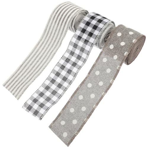 Gatuida 3 Rollen Weihnachtsband mit Drahtkante Festliches Geschenkband für DIY Schleifen Dekoratives Weihnachtsgeschenkband mit Klassischem Muster für Bastelarbeiten und Weihnachtsdeko Gatuida 3 Rollen Weihnachtsband mit Drahtkante Festliches Geschenkband für DIY Schleifen Dekoratives Weihnachtsgeschenkband mit Klassischem Muster für Bastelarbeiten und Weihnachtsdeko von Gatuida
