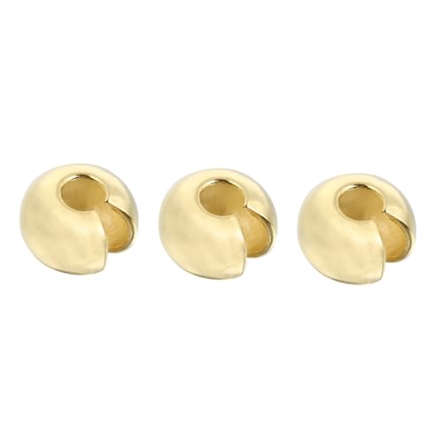 Gatuida 3 STÜCKE Teiliges Crimp Beads für Schmuckherstellung Goldfarben Langlebige Gerundete Quetschperlen zum Auffädeln von Armbändern und Halsketten Geeignet für DIY Schmuckdesign Gatuida 3 STÜCKE Teiliges Crimp Beads für Schmuckherstellung Goldfarben Langlebige Gerundete Quetschperlen zum Auffädeln von Armbändern und Halsketten Geeignet für DIY Schmuckdesign von Gatuida