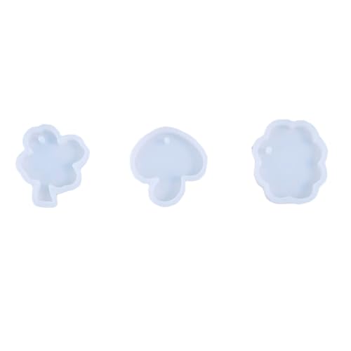Gatuida 3 STÜCKE Teiliges Silikonform Schmuckanhänger Flexible Wiederverwendbare DIY Gießformen in Kleeblatt Pilz Wolkenform Robust und Leicht zu Reinigen für Schmuckherstellung und Gatuida 3 STÜCKE Teiliges Silikonform Schmuckanhänger Flexible Wiederverwendbare DIY Gießformen in Kleeblatt Pilz Wolkenform Robust und Leicht zu Reinigen für Schmuckherstellung und von Gatuida