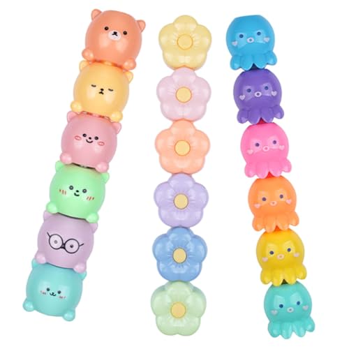 Gatuida 3 Sätze Cartoon Highlighter Stifte mit Niedlichen Figuren Bunte Marker für Journaling Notizen Zeichnen Einfach zu Handhabende Textmarker für Schule und Büro Gatuida 3 Sätze Cartoon Highlighter Stifte mit Niedlichen Figuren Bunte Marker für Journaling Notizen Zeichnen Einfach zu Handhabende Textmarker für Schule und Büro von Gatuida