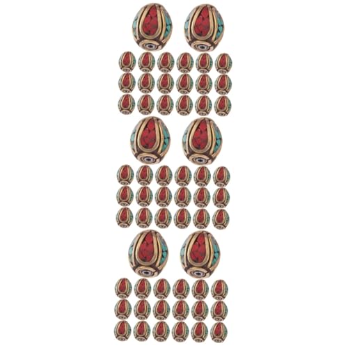 Gatuida 3 Sätze Nepal Handgemachte Buddha Perlen Messing Abstandshalterperlen Für Schmuckherstellung Für Diy Projekte Und Buddhistische Charms 20 Stück * 3 von Gatuida