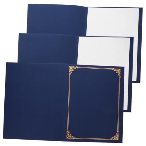 Gatuida 3 Sätze Urkundenhüllen mit Einlegepapier Elegante Dokumentenschutzhüllen Praktische Urkundenhalter für Auszeichnungen und Zeugnisse Din Format Dunkelblau mit Weißem Innenpapier Gatuida 3 Sätze Urkundenhüllen mit Einlegepapier Elegante Dokumentenschutzhüllen Praktische Urkundenhalter für Auszeichnungen und Zeugnisse Din Format Dunkelblau mit Weißem Innenpapier von Gatuida