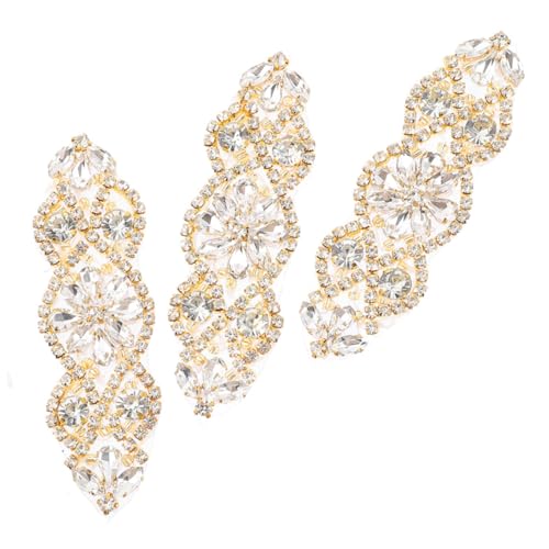 Gatuida 3 Stück Goldfarbene Strass Aufnäher für Kleidung Multifunktionale DIY Nähapplikationen mit Heißschmelzendem Kleber als Braut Gürtel oder Reparatur Patches für Zuhause Gatuida 3 Stück Goldfarbene Strass Aufnäher für Kleidung Multifunktionale DIY Nähapplikationen mit Heißschmelzendem Kleber als Braut Gürtel oder Reparatur Patches für Zuhause von Gatuida