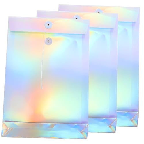 Gatuida 3 Stück Holographische Dokumententaschen Leichte Tragbare Dateiordner mit Schnurverschluss Farbige Papier Umschläge zum Organisieren von Dokumenten für Büro und Unterwegs Gatuida 3 Stück Holographische Dokumententaschen Leichte Tragbare Dateiordner mit Schnurverschluss Farbige Papier Umschläge zum Organisieren von Dokumenten für Büro und Unterwegs von Gatuida
