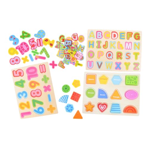 Gatuida 3 Stück Holzpuzzle Lernspielzeug für die frühe Bildung Puzzles mit Zahlentafeln Spiel zum Sortieren von Holz Wiederverwendbare Puzzlebretter zur Alphabeterkennung Gatuida 3 Stück Holzpuzzle Lernspielzeug für die frühe Bildung Puzzles mit Zahlentafeln Spiel zum Sortieren von Holz Wiederverwendbare Puzzlebretter zur Alphabeterkennung von Gatuida