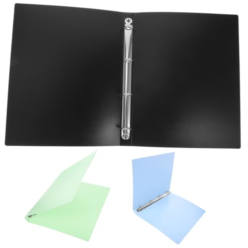 Gatuida 3 Stück Loose Leaf Ordner Teiliges Dokumenten Organizer Schwarz Grün und Blau Praktischer Schnellhefter für Büro Schule und Zuhause Multifunktionale Ablage für Papiere und von Gatuida