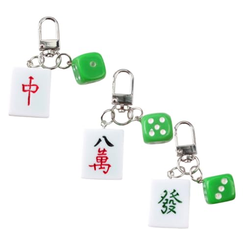 Gatuida 3 Stück Mahjong Schlüsselanhänger aus Harz und Metall Kompakt Leicht Modische Taschenanhänger mit Glückssymbol Strapazierfähig für Mahjong Fans Geschenk Gatuida 3 Stück Mahjong Schlüsselanhänger aus Harz und Metall Kompakt Leicht Modische Taschenanhänger mit Glückssymbol Strapazierfähig für Mahjong Fans Geschenk von Gatuida