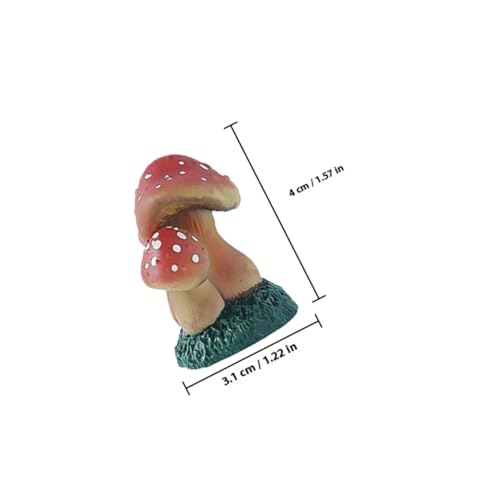 Gatuida 3 Stück Miniatur Pilzfigur Resin Kunsthandwerk Realistische Kleine Garten Deko für Feengärten DIY Mikro Landschaft Handgefertigte Mini Pilzmodelle für Topf Tischdekoration von Gatuida