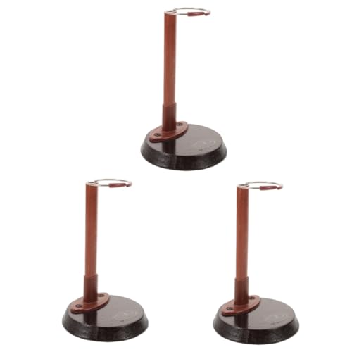 Gatuida 3 Stück Puppenständer puppenzubehör Babyspielzeug Babypuppe aufdecken Puppenträger Stand Stützständer für Puppen Puppenfigurenständer Display-Ständer Puppenanzeige Holz Brown von Gatuida