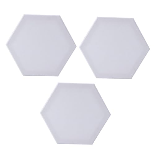 Gatuida 3 Stück Sechseckige Künstlerleinwand Dicke Maltafel für Öl und Acrylfarben Seitenlänge für Diy Projekte und Kreative Kunstwerke von Gatuida