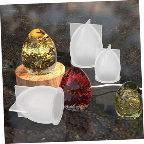 Gatuida 3 Stück Silikonform Ei design DIY Epoxidharz Gießform Flexible Langlebige Silikonformen für Dekorative Kristallkugel Lampenbasis Einfach Entformbar Glatte Oberfläche für Schmuck Gatuida 3 Stück Silikonform Ei design DIY Epoxidharz Gießform Flexible Langlebige Silikonformen für Dekorative Kristallkugel Lampenbasis Einfach Entformbar Glatte Oberfläche für Schmuck von Gatuida