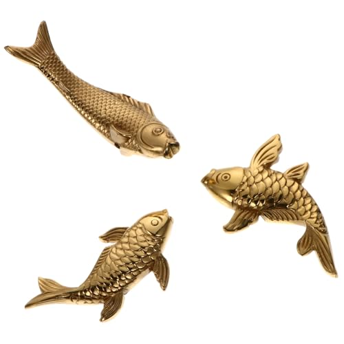 Gatuida 3 Stück Teiliges Messing Fisch Modell Dekoration für Büro und Zuhause Stabile Nicht Verblassende Desktop Ornamente mit Klassischer Dreidimensionaler Gestaltung als Edle und Gatuida 3 Stück Teiliges Messing Fisch Modell Dekoration für Büro und Zuhause Stabile Nicht Verblassende Desktop Ornamente mit Klassischer Dreidimensionaler Gestaltung als Edle und von Gatuida