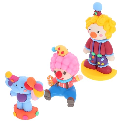 Gatuida 3 Stück Teiliges Miniatur Clown Ornamente Lustige Tischdekoration für Mikrolandschaften Garten und Karneval aus Weichem Kompakte Bunte Figuren Gatuida 3 Stück Teiliges Miniatur Clown Ornamente Lustige Tischdekoration für Mikrolandschaften Garten und Karneval aus Weichem Kompakte Bunte Figuren von Gatuida