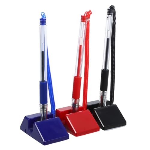 Gatuida 3 Stück Teiliges Sicherheits Kugelschreiber mit Ständer Desktop Fester Gel Tintenstift Sicherer Schreibtisch Stift für Banken Hotels Büros Schwarzer Blauer und Roter Gatuida 3 Stück Teiliges Sicherheits Kugelschreiber mit Ständer Desktop Fester Gel Tintenstift Sicherer Schreibtisch Stift für Banken Hotels Büros Schwarzer Blauer und Roter von Gatuida