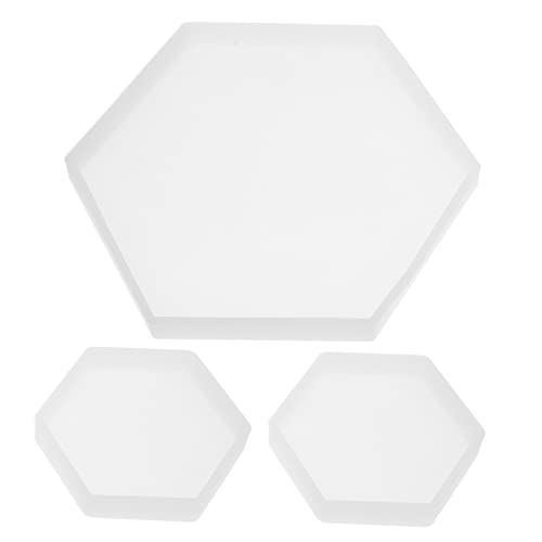 Gatuida 3 Stück Teiliges Silikon Epoxidharz Gießform Sechseckige Silikonform für Diy Schmuck und Bastelarbeiten Große Kleine Sechsecke von Gatuida