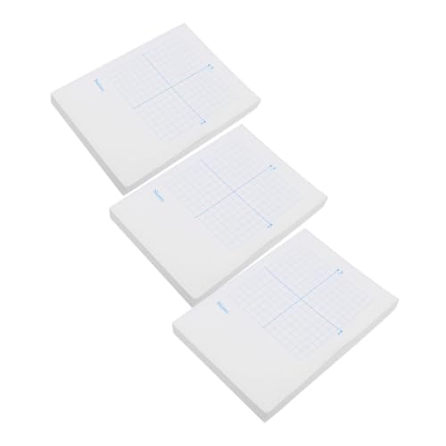 Gatuida 3 Stück Teiliges Xy Achsen Graphpapier Notizbuch für Mathematikübungen für Lehrer und Ingenieure Unterricht und Leicht und Tragbar von Gatuida