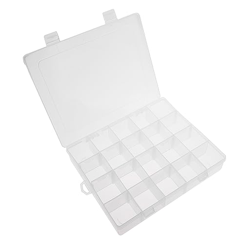 Gatuida 3 Stück Transparente Aufbewahrungsbox mit Fächern Plastik Organizer für Schmuck Perlen Knöpfe Vielseitig Einsetzbar Kompakt und Platzsparend zur Schmuck und Bastelartikel von Gatuida