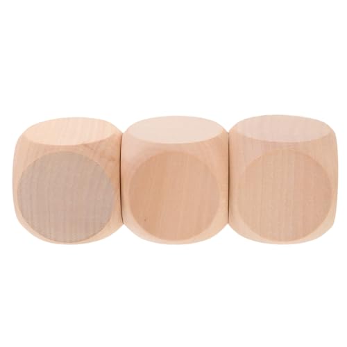 Gatuida 3 Stück leere Holzwürfel Outdoor - große leere unvollendet Rasenspiele Würfelspiel Holzwürfel zum Basteln Rohlinge Spiel Party DIY- von Gatuida