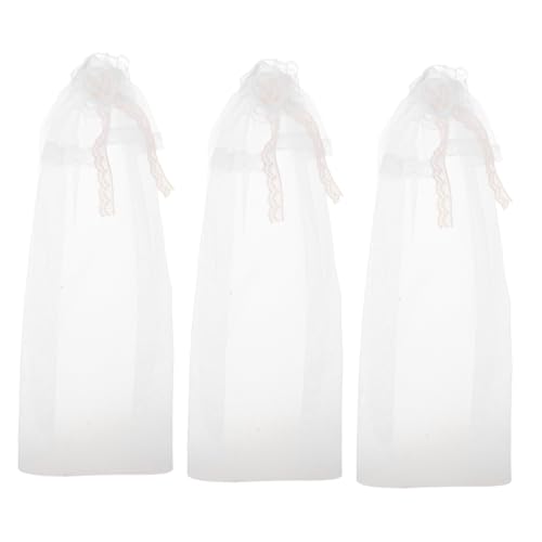 Gatuida 3 Stücke Teiliges Puppen-hochzeits-Accessoires- Brautschleier mit Tüll und Spitze Zartes Kopfstück für Puppenbraut Geeignet für Hochzeitsspiel und Dekorative Kleidung von Gatuida