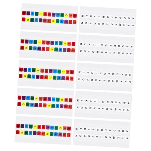 Gatuida 30 Blatt Alphabetische Index Tabs Selbstklebend Bunte Weiße für Notizbücher und Planer Wiederablösbare Seitenmarker für Büro und Zuhause von Gatuida