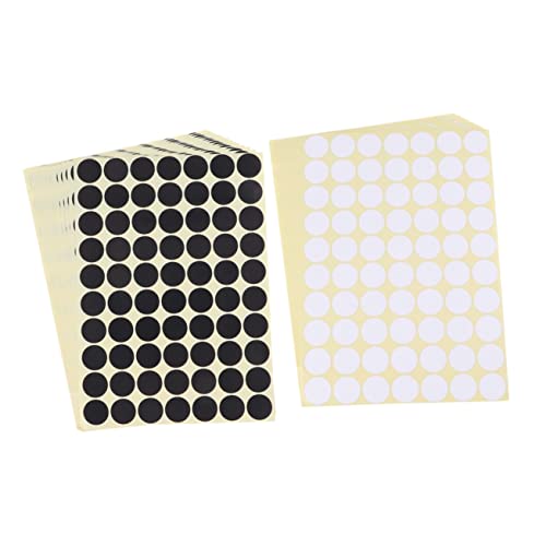 Gatuida 30 Blatt Farbpunkt-Aufkleber Klebetiketten Kleine runde Aufkleber Größe Aufkleber kreis aufkleber etiketten Kleine Punkte Bastelfarbpunkte Aufkleber farbenfrohe Kreisaufkleber Weiß von Gatuida