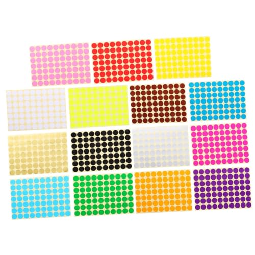 Gatuida 30 Blatt Runde Punkte Aufkleber Selbstklebende Punkte Etiketten Klassifikationsmarkierung für Geschenke Scrapbook Basteln Geschenkaufkleber Beschriften von Gatuida