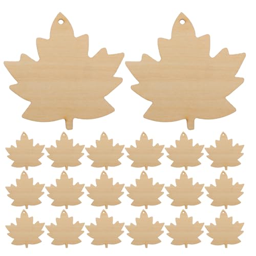 Gatuida 30 Stück Ahornblatt-Ausschnitte: Unbehandelte Ahornblätter aus Holz, leere Ornamente für DIY-Bastelprojekte, Herbst-Holzdekorationen – Holzscheiben für Party und Zuhause Gatuida 30 Stück Ahornblatt-Ausschnitte: Unbehandelte Ahornblätter aus Holz, leere Ornamente für DIY-Bastelprojekte, Herbst-Holzdekorationen – Holzscheiben für Party und Zuhause von Gatuida