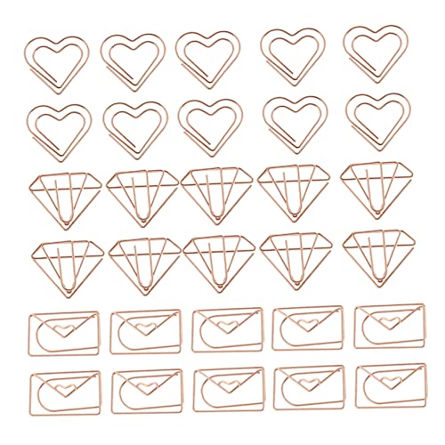 Gatuida 30 Stück Dekorative Büroklammern Metall Papierclips Roségold für Dokumente Schule und Büro und Briefumschlag Design Vielseitig Einsetzbar Gatuida 30 Stück Dekorative Büroklammern Metall Papierclips Roségold für Dokumente Schule und Büro und Briefumschlag Design Vielseitig Einsetzbar von Gatuida