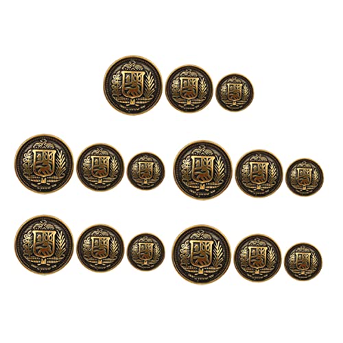 Gatuida 30 Stück Metallknöpfe Nieten für Kleidung leer Bronze Overalls -Tasten Dekorative Knöpfe Mantelknöpfe Blazerknöpfe Knöpfe für Mäntel Ersatzknöpfe für Mantel Modeknopf Zinklegierung von Gatuida