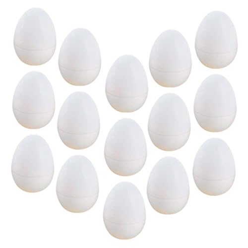 Gatuida 30 Stück Ostereier Riss gefüllt Dekorationen Mini Ebenen teigroller ostern easter eggs easter basket dekoracje wielkanocne egg hunt Ei-Modelle küchendekor eier Plastik Weiß von Gatuida
