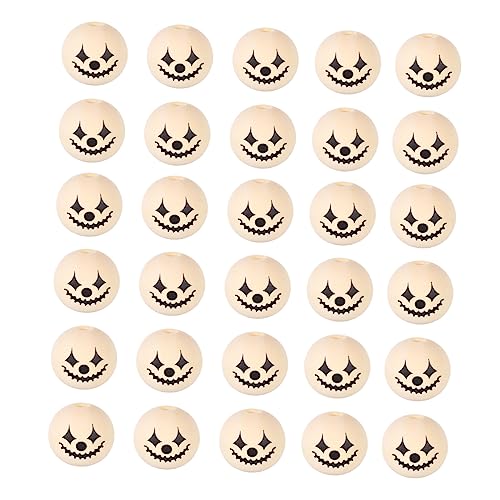 Gatuida 30 Stück Runde Holzperlen für Halloween Bunte DIY Bastelperlen zur Schmuckherstellung und Dekoration Naturholz Farbe Gatuida 30 Stück Runde Holzperlen für Halloween Bunte DIY Bastelperlen zur Schmuckherstellung und Dekoration Naturholz Farbe von Gatuida