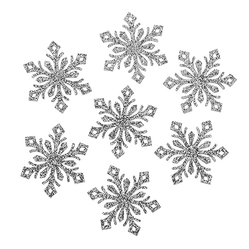 Gatuida 30 Stück Schneeflocken Haarschmuck Schneeflocken Accessoire Dekorative Schneeflocken Weihnachts Patch Schneeflocken Applikation Dekoration Große Weihnachtsausschnitte von Gatuida