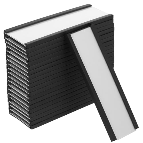 Gatuida 30 Stück Steckschild magnetischer Etikettenhalter für Einfügen Registerkarten wiederverwendbar Lagerlabelhalter Etikettenabdeckungen Nennen Sie Labelhalter Weicher Magnet aus Gummi von Gatuida