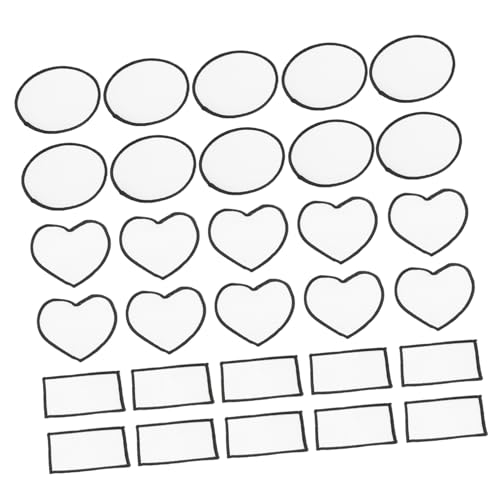 Gatuida 30 Stück Teiliges Blanko aufnäher Aufbügeln Weiße DIY Reparaturflicken für Kleidung Schuhe und Accessoires Vielseitig Einsetzbar Einfach Anzubringen Modische Stickflecken für von Gatuida