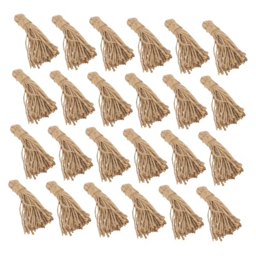 Gatuida 30 Stück Teiliges Jute Quasten für DIY Basteln Rustikale Juteseil Dekoration Natürliche Burlap Tasseln für Holzperlen Girlanden Vielseitig für Weihnachts und Heimdeko von Gatuida