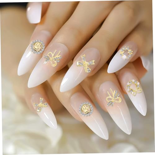 Gatuida 30 Stück Teiliges Metall Nail Charm Nagelkunst Dekor Nail Dekor Glänzend Vielseitig für Maniküre Gelnägel Nagelzubehör DIY Nageldesign Zubehör von Gatuida