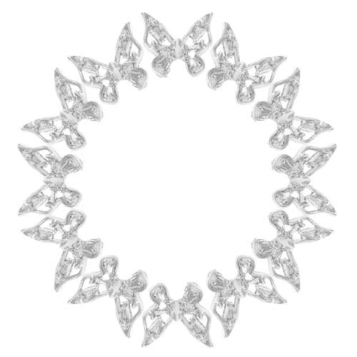 Gatuida 30 Stück Teiliges Metall Schmetterling Nagel Charms Silber Nail Jewels Langlebige Nail Art Dekorationen für DIY Maniküre Einfache Anwendung für Kreative Nageldesigns von Gatuida