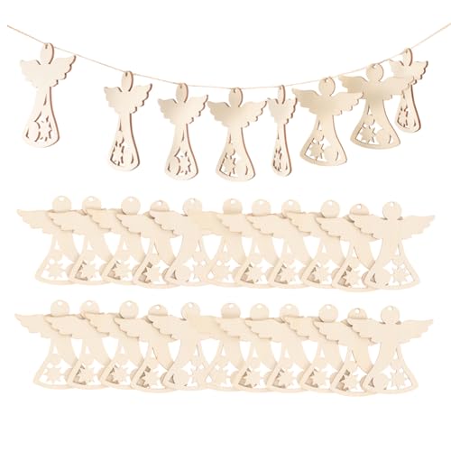 Gatuida 30 Stück Teiliges Naturbelassene Engel Form Holzscheiben zum Basteln Robuste Holzfiguren für DIY Malerei und Weihnachtsdeko Vielseitige Holzformen für Kinderhandwerk und Kreative Gatuida 30 Stück Teiliges Naturbelassene Engel Form Holzscheiben zum Basteln Robuste Holzfiguren für DIY Malerei und Weihnachtsdeko Vielseitige Holzformen für Kinderhandwerk und Kreative von Gatuida