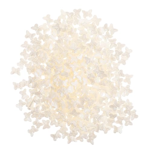 Gatuida 300 Stück Abs Perlen Schmetterling DIY Schmuck Zubehör Glänzend Glatte Oberfläche Kreative Bastelperlen für Armbänder Halsketten von Gatuida