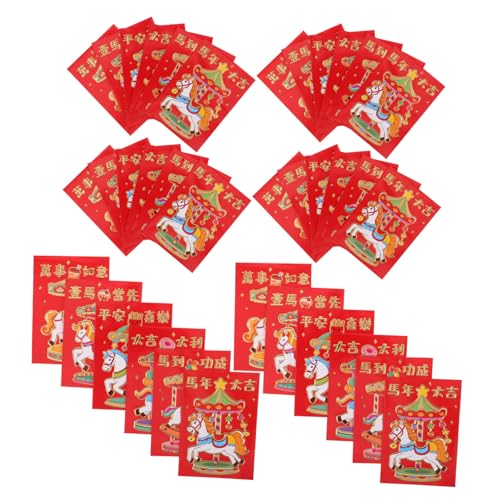 Gatuida 300 Stück Chinesische Neujahrs Rotumschläge Pferd Kreative Hong Bao Umschläge für Frühlingsfest Hochzeit Abschlussfeier Geschenkumschläge Gatuida 300 Stück Chinesische Neujahrs Rotumschläge Pferd Kreative Hong Bao Umschläge für Frühlingsfest Hochzeit Abschlussfeier Geschenkumschläge von Gatuida